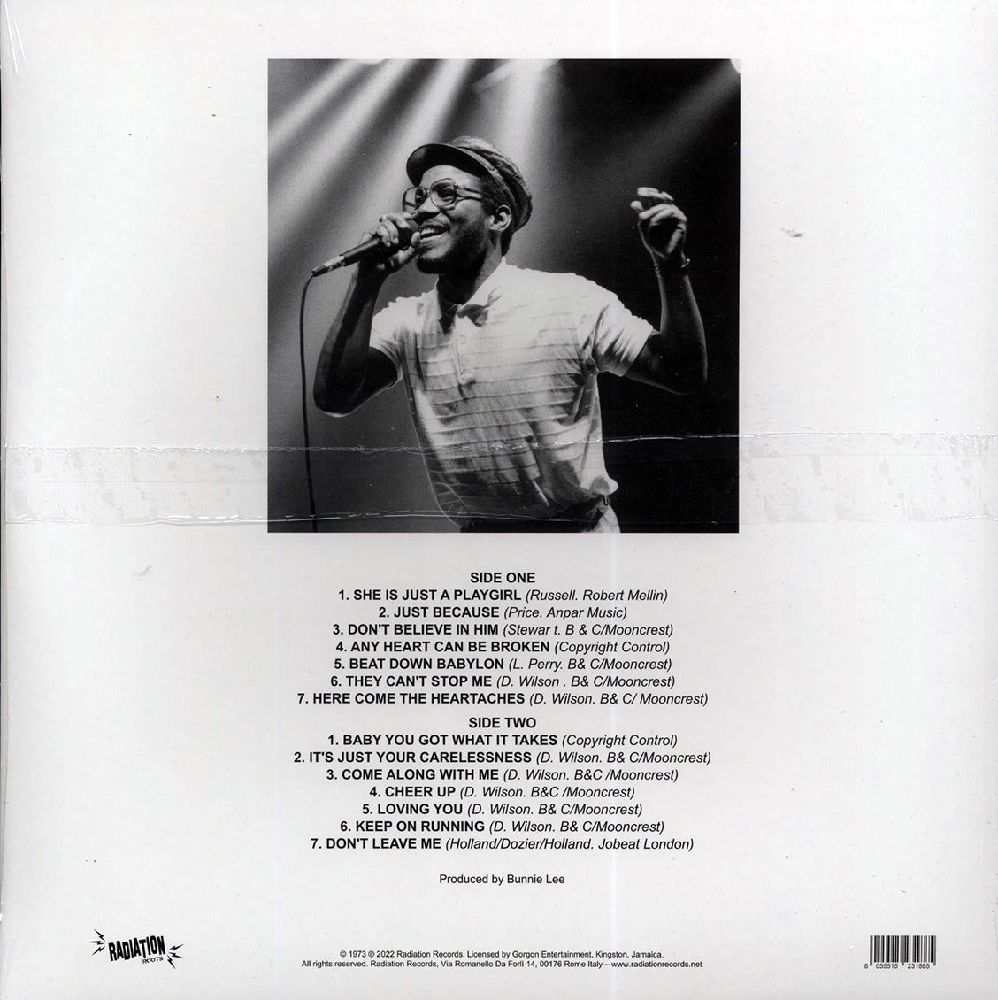 Delroy Wilson - Captivity vinyl LP back cover
