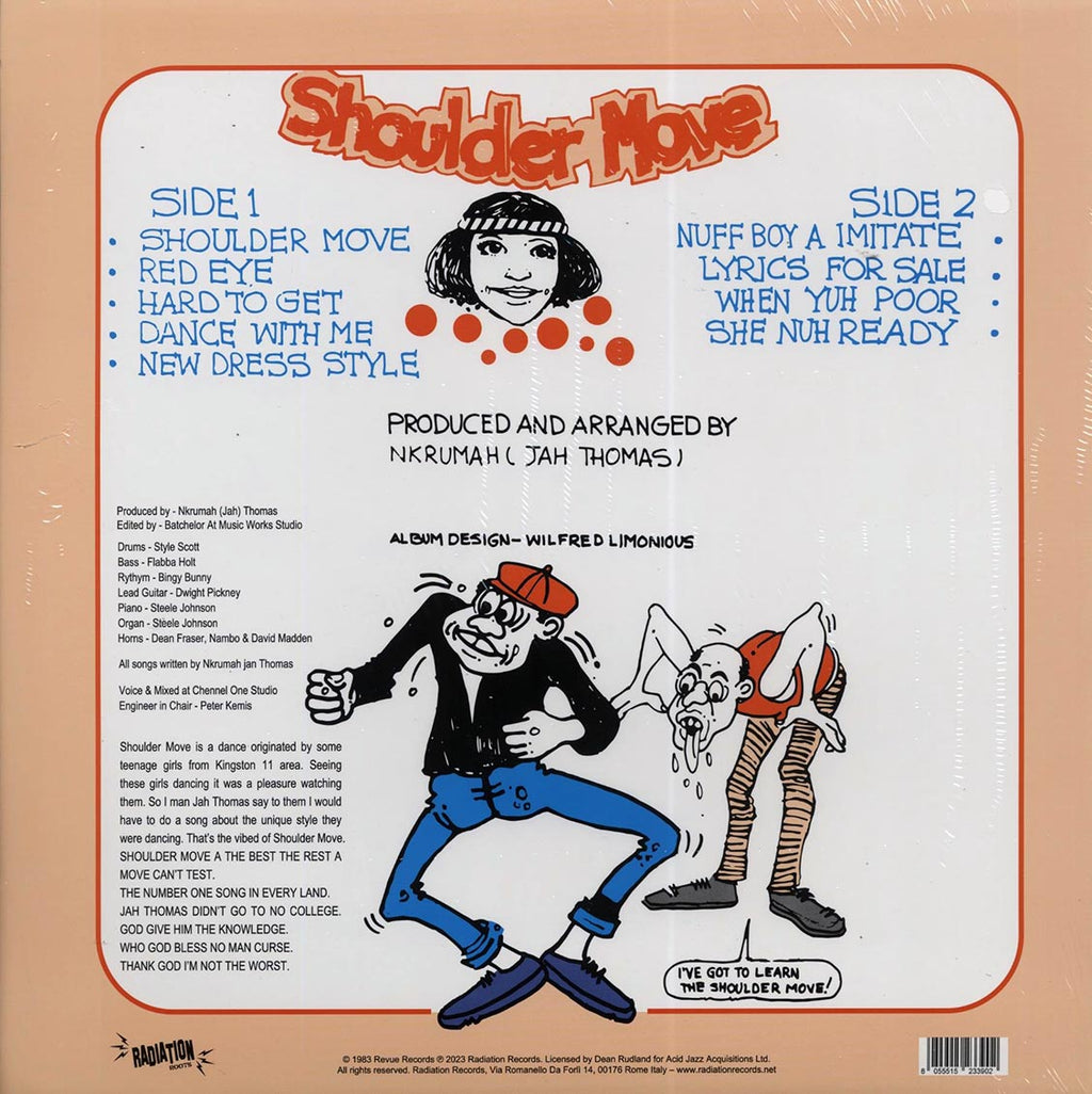 Jah Thomas - Shoulder Move vinyl LP back cover
