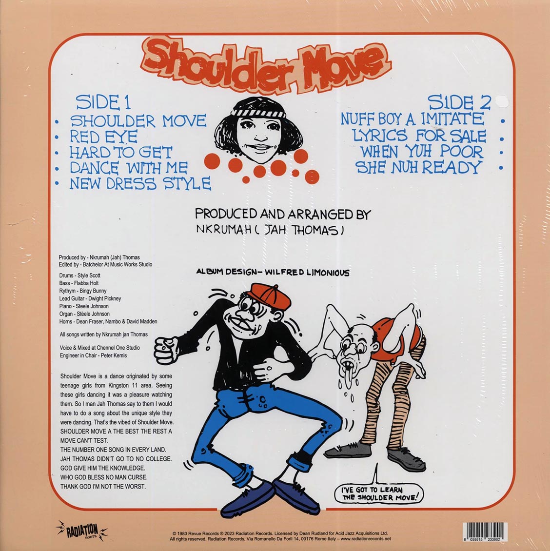 Jah Thomas - Shoulder Move vinyl LP back cover