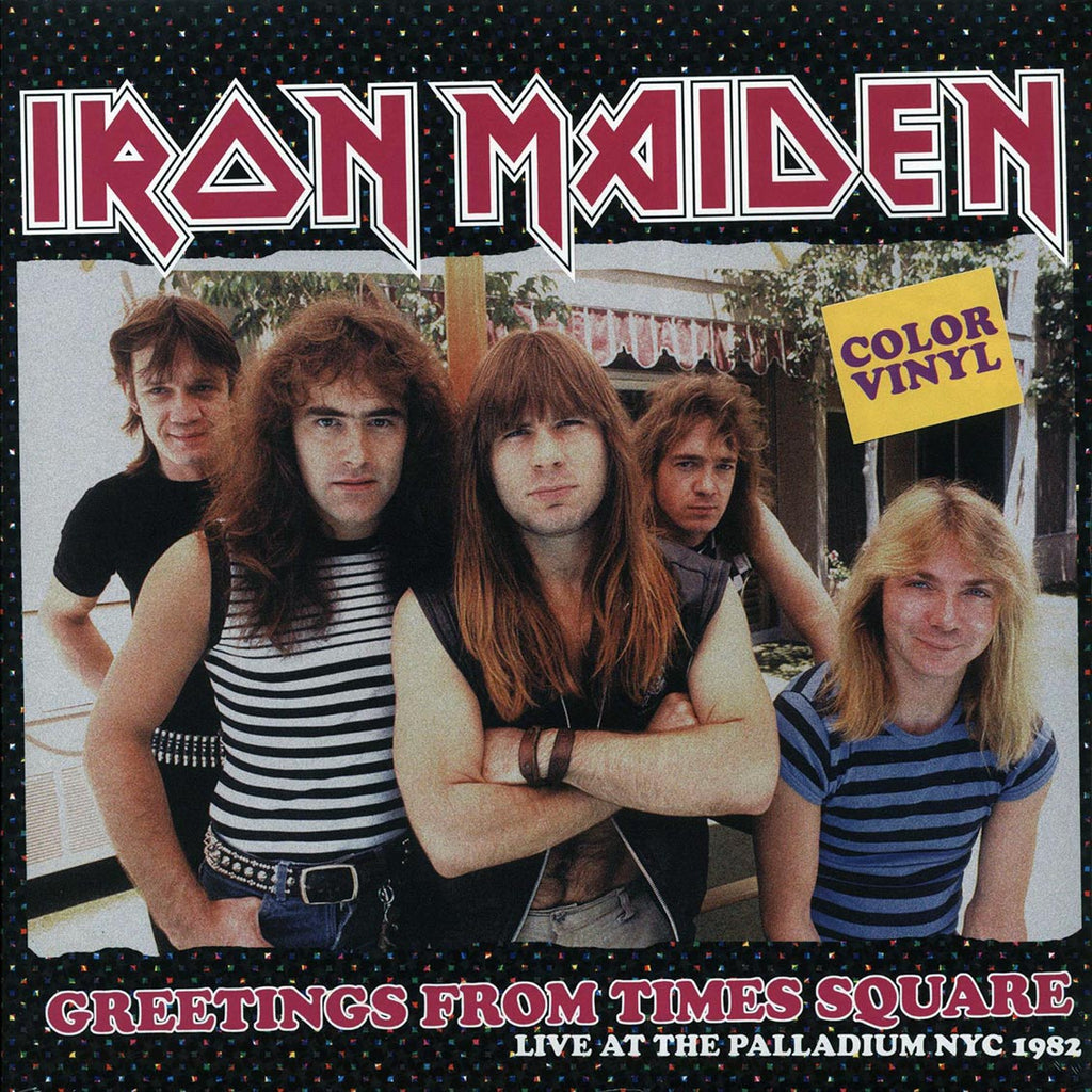 Iron Maiden - Greetings From Times Square: Live At The Palladium NYC 1982 (colored vinyl) vinyl LP front cover