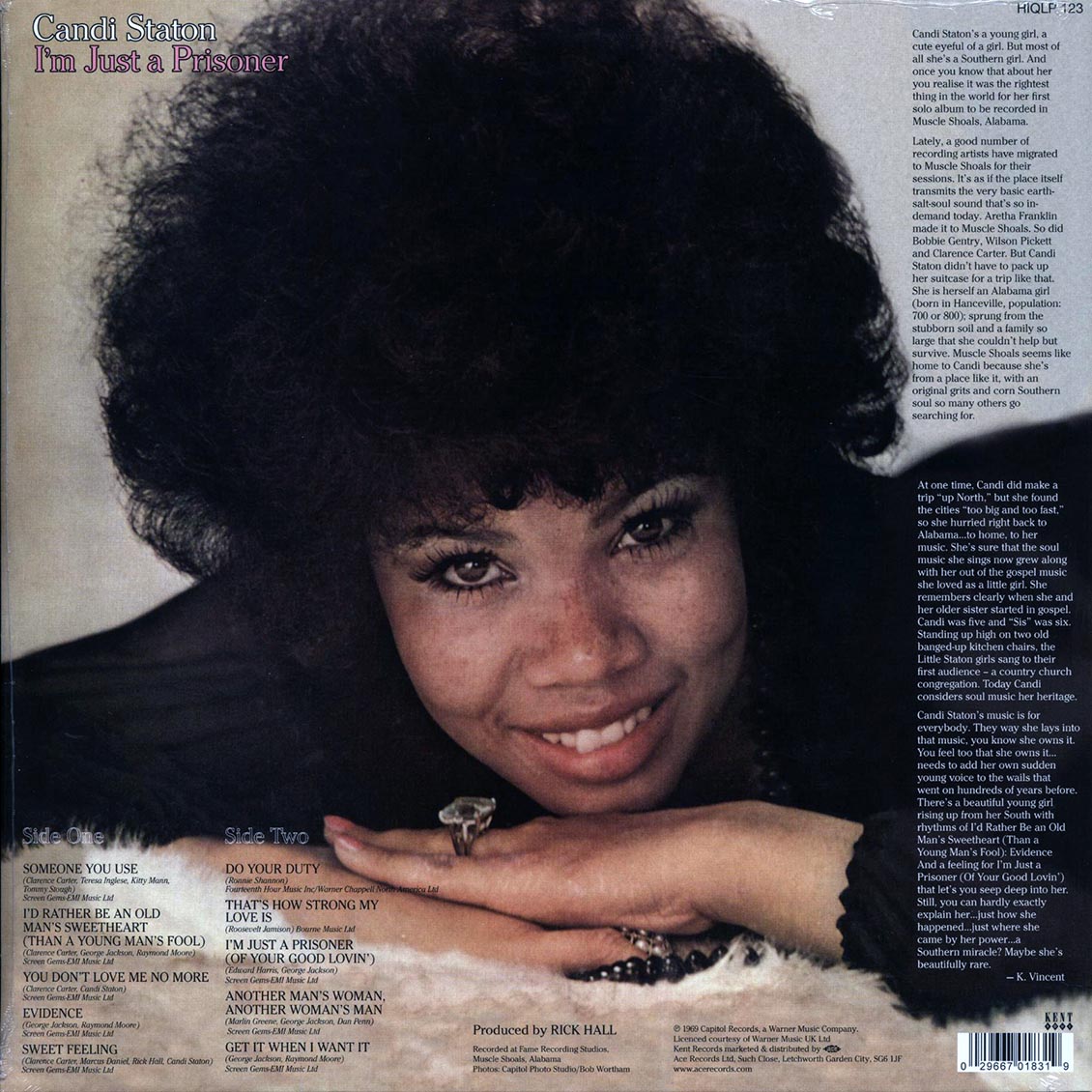 Candi Staton - I'm Just A Prisoner (180g) vinyl LP back cover