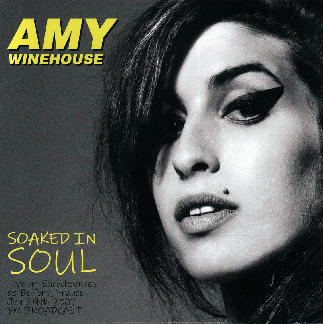Amy Winehouse - Soaked In Soul: Live At Eurorockeennes De Belfort, France June 29th 2007 vinyl LP front cover