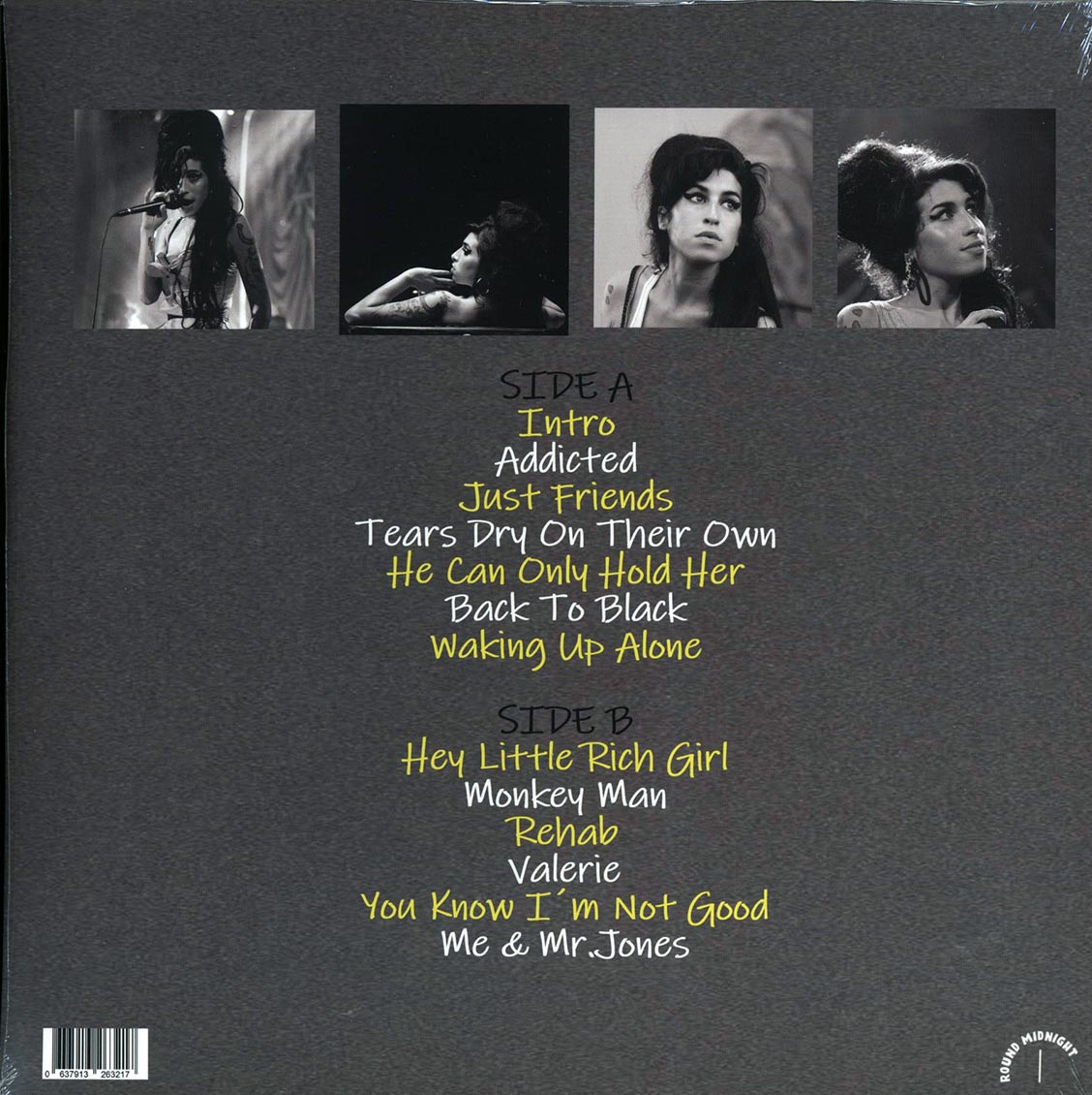 Amy Winehouse - Soaked In Soul: Live At Eurorockeennes De Belfort, France June 29th 2007 vinyl LP back cover