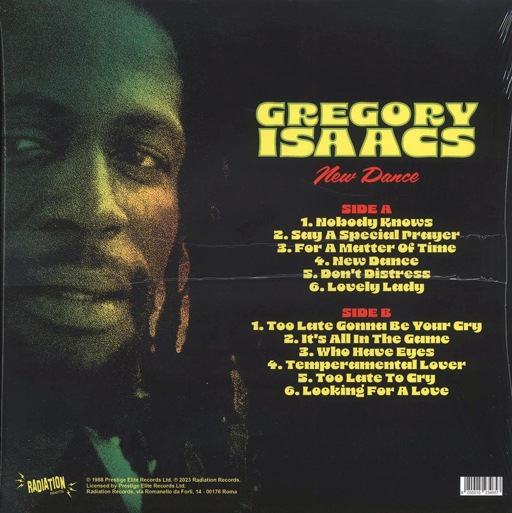 Gregory Isaacs - New Dance vinyl LP back cover