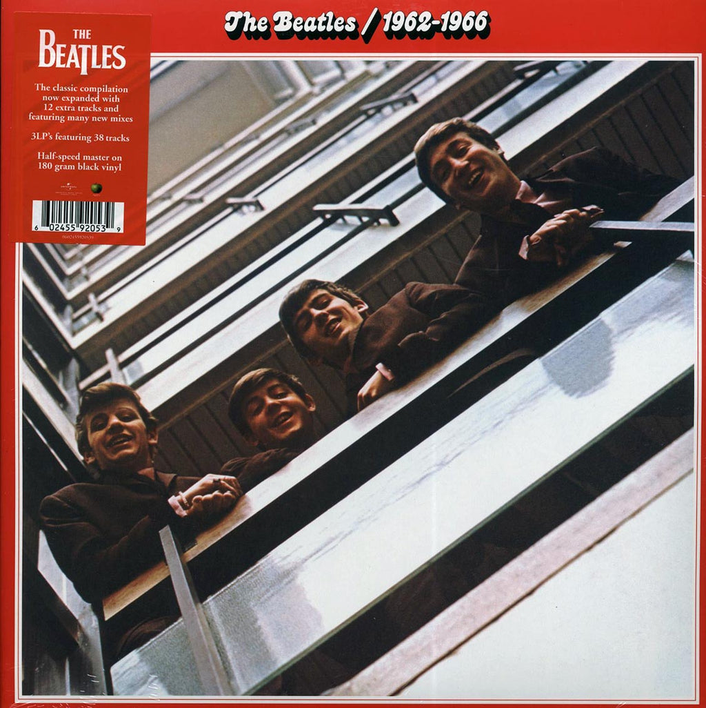 The Beatles - 1962-1966 (The Red Album) (2023 German Pressing) (+12 bonus tracks) (3xLP) (180g) (remastered) vinyl LP front cover
