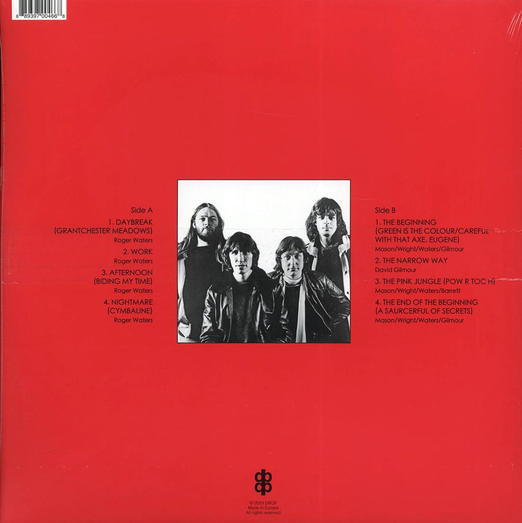 Pink Floyd - Live At Concertgebouw, Amsterdam, Netherlands, September 17, 1969 vinyl LP back cover
