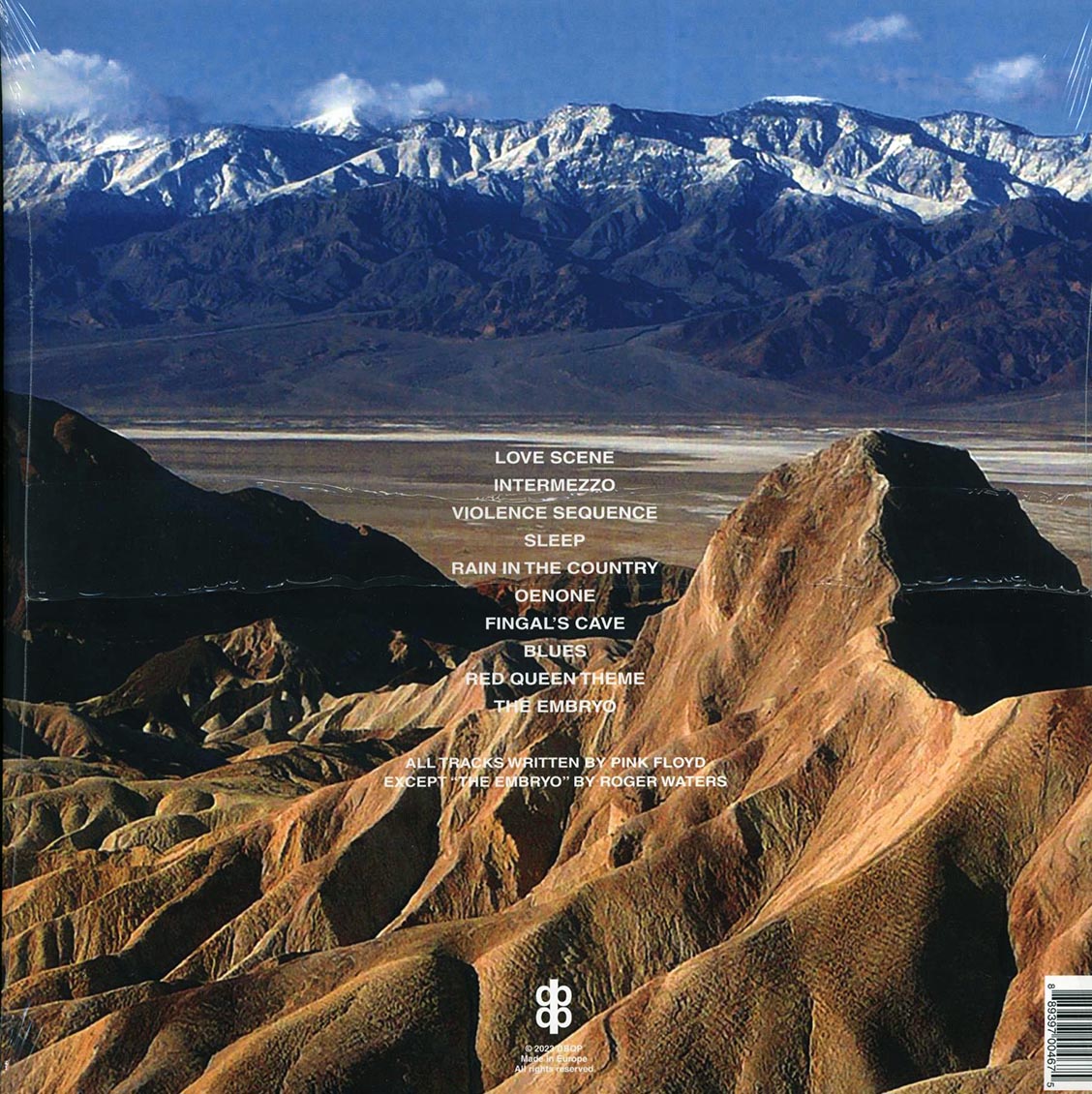 Pink Floyd - Zabrinskie Point vinyl LP back cover