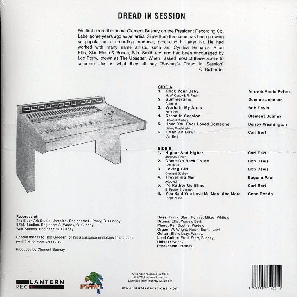 Clement Bushay, Delroy Washington, Lee Perry, Etc. - Dread In Session (ltd. ed.) vinyl LP back cover