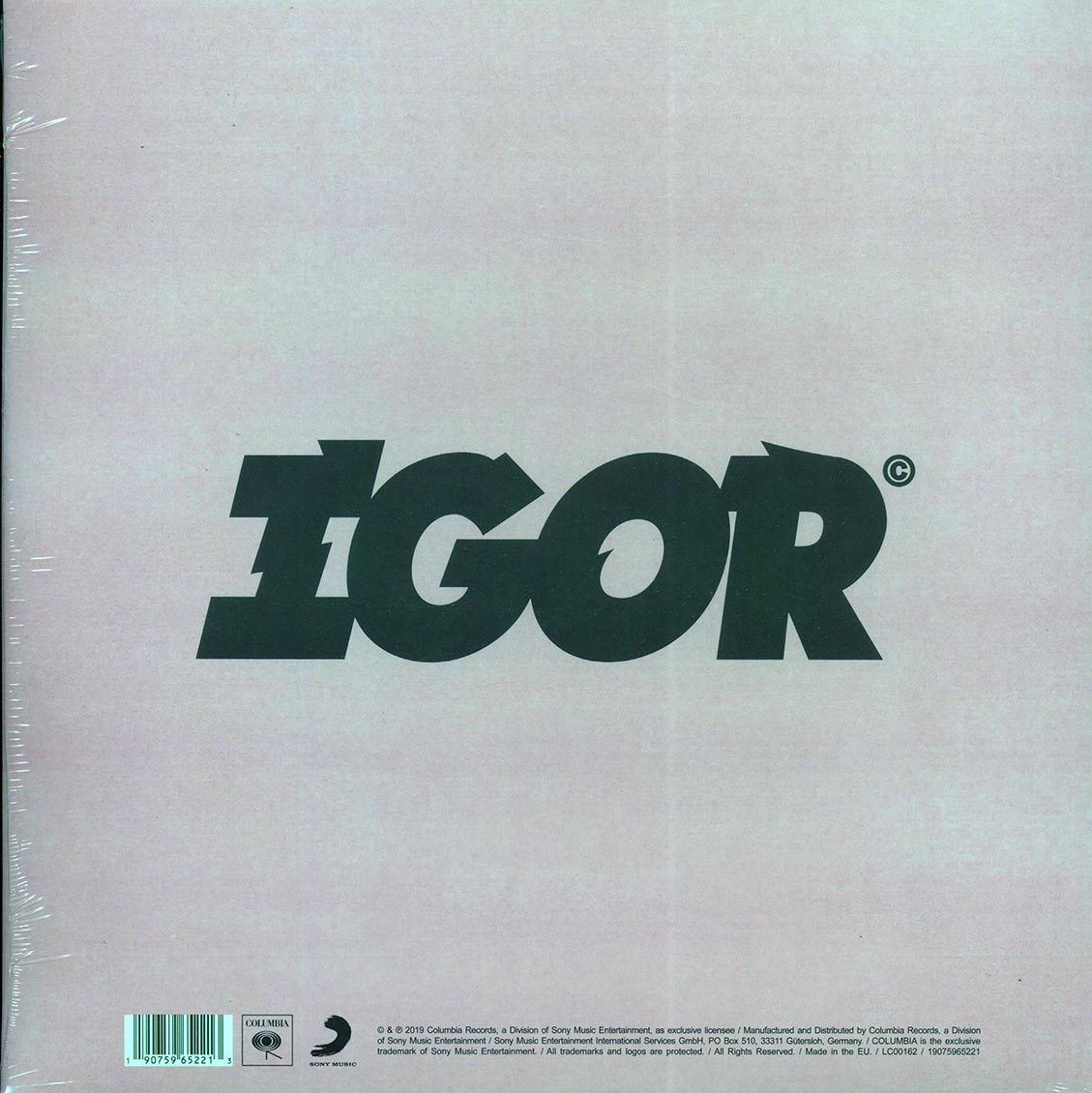 Tyler The Creator - Igor vinyl LP back cover