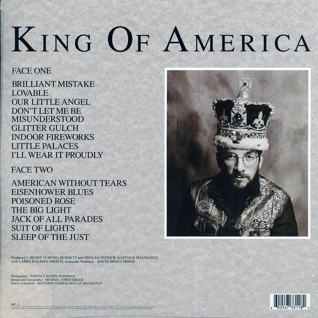 The Costello Show Featuring Elvis Costello - King Of America (180g) vinyl LP back cover