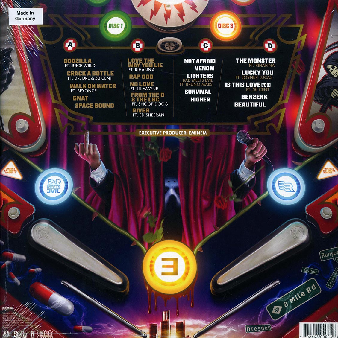 Eminem - Curtain Call 2 (2xLP) (180g) vinyl LP back cover