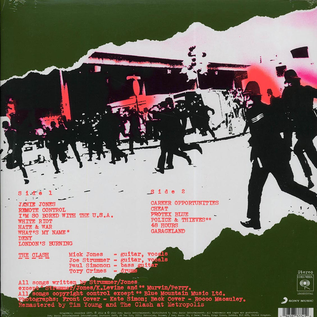 The Clash - The Clash (ltd. ed.) (pink vinyl) vinyl LP back cover