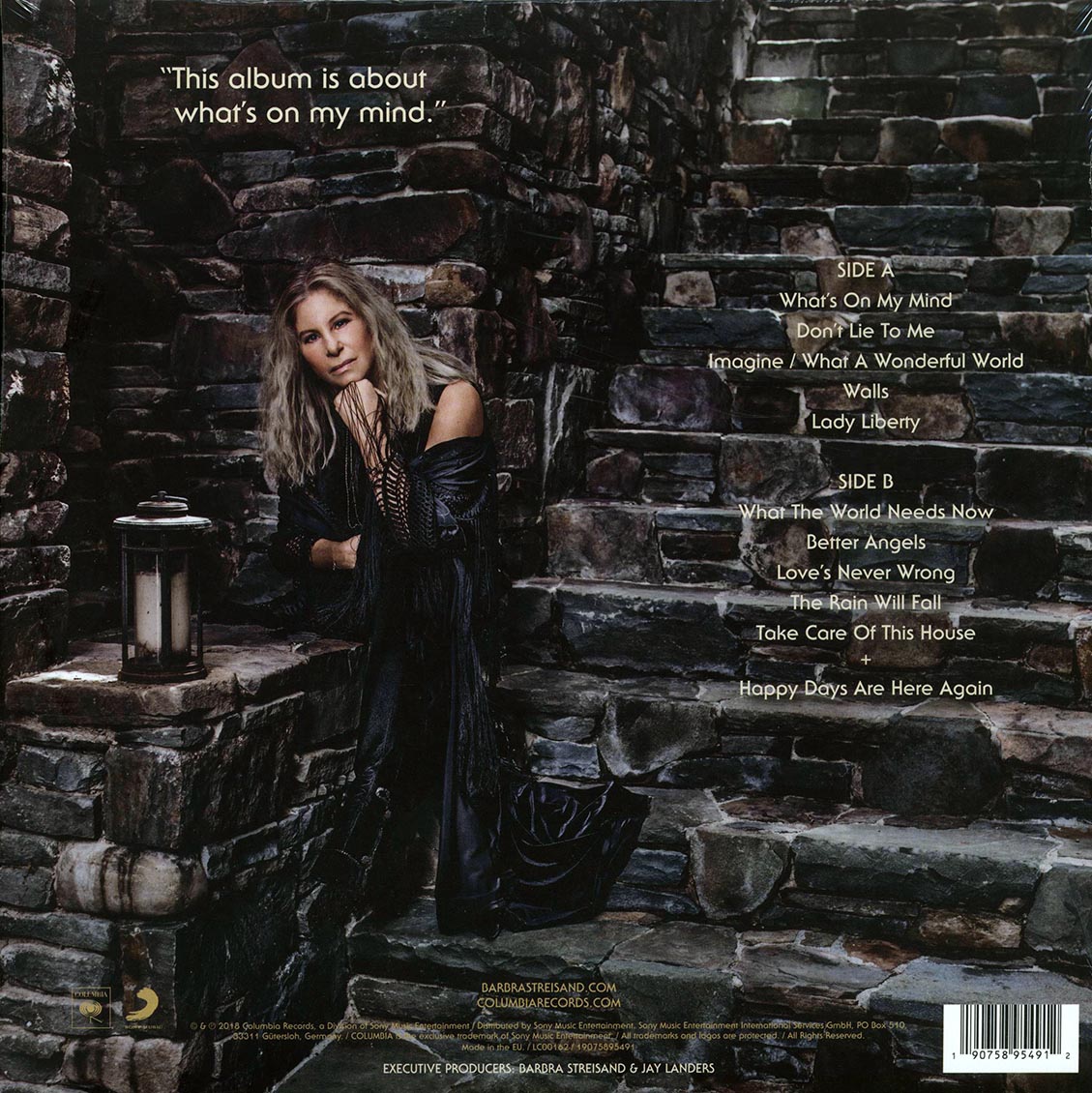 Barbra Streisand - Walls vinyl LP back cover