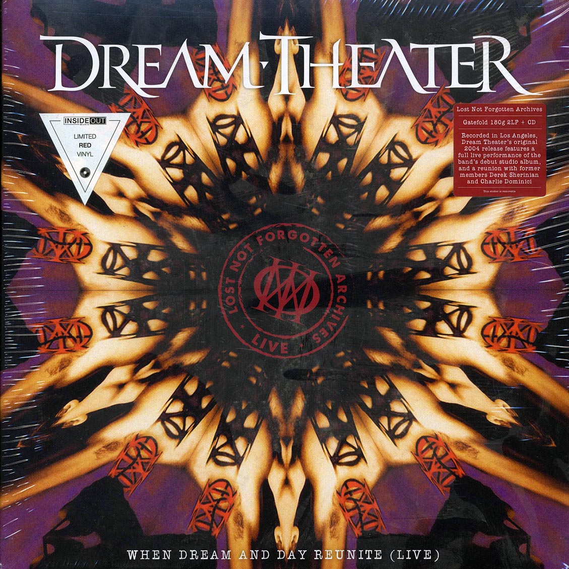 Dream Theater - When Dream And Day Reunite: Live (2xLP) (180g) (remastered) (red vinyl) (incl. CD) vinyl LP front cover