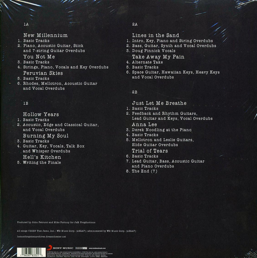 Dream Theater - The Making Of Falling Into Infinity (2xLP) (180g) (remastered) (incl. CD) vinyl LP back cover