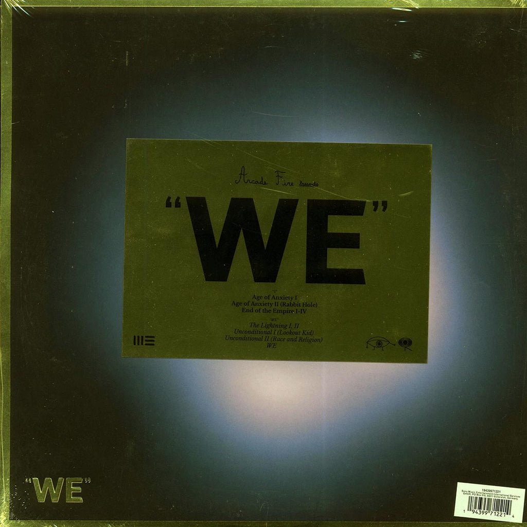 Arcade Fire - We vinyl LP back cover