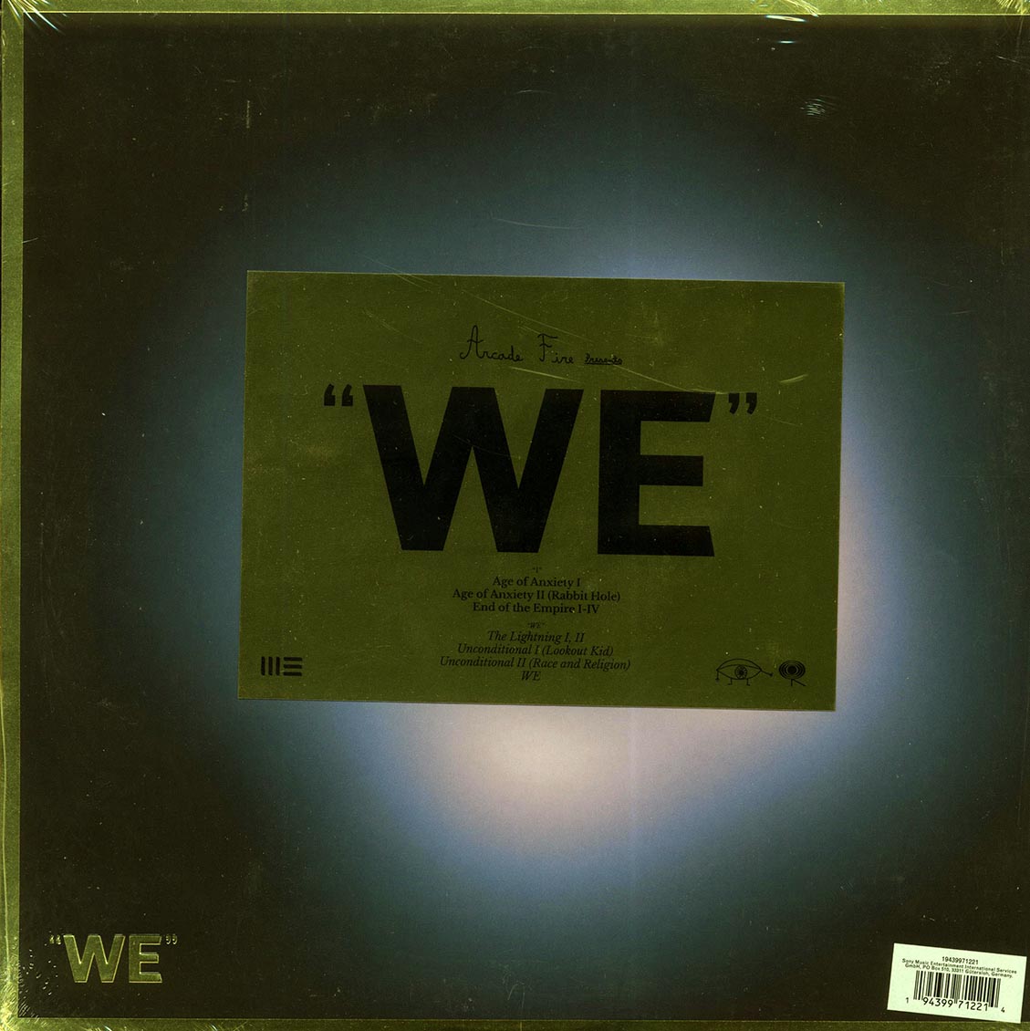 Arcade Fire - We vinyl LP back cover