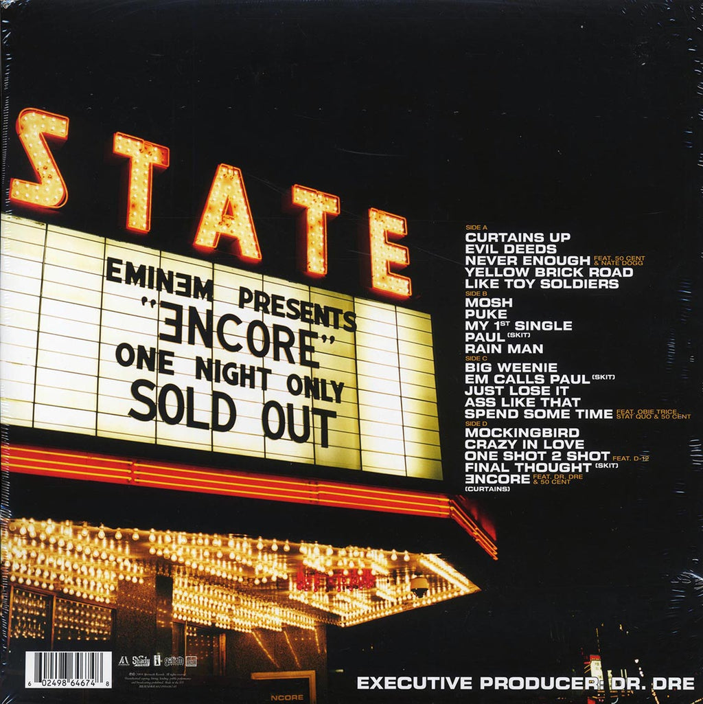 Eminem - Encore (2xLP) vinyl LP back cover