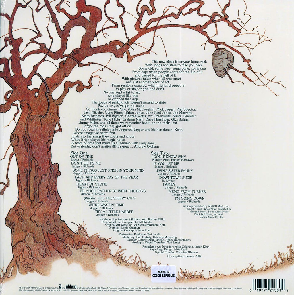 The Rolling Stones - Metamorphosis (180g) vinyl LP back cover