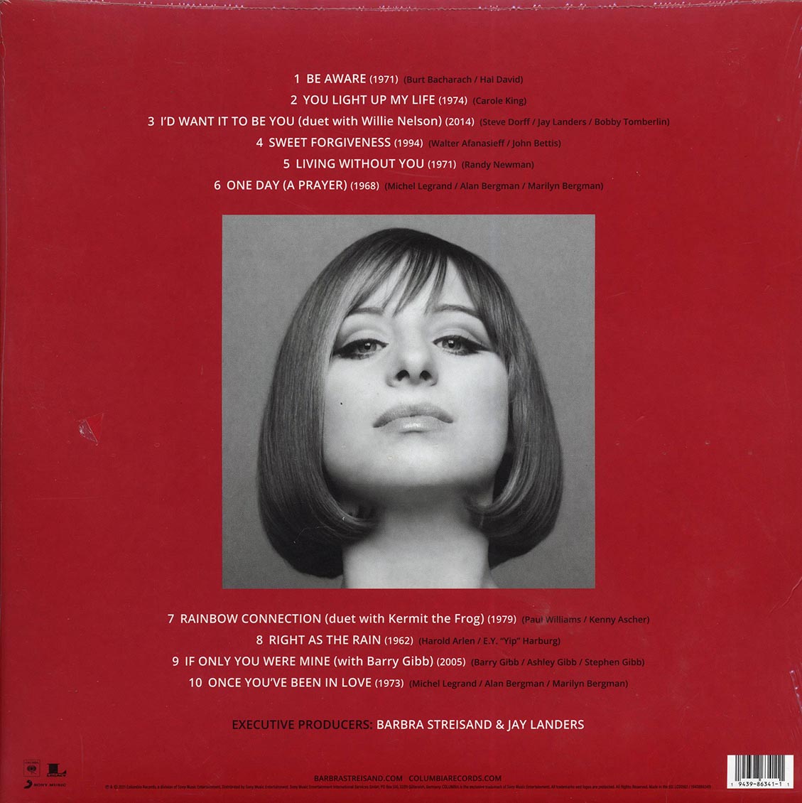 Barbra Streisand - Release Me 2 (180g) vinyl LP back cover