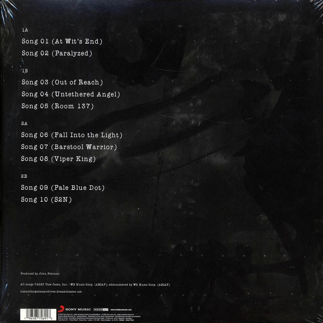 Dream Theater - Distance Over Time Demos 2018 (2xLP) (180g) (incl. CD) vinyl LP back cover