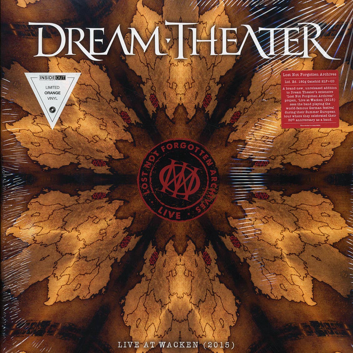 Dream Theater - Live At Wacken 2015 (ltd. ed.) (2xLP) (180g) (orange vinyl) vinyl LP front cover