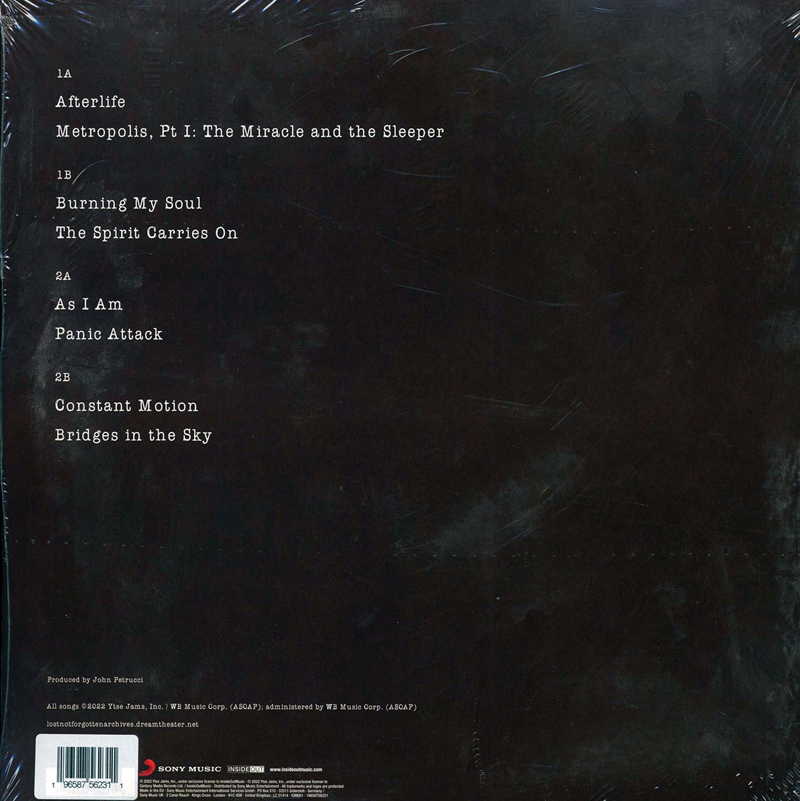 Dream Theater - Live At Wacken 2015 (ltd. ed.) (2xLP) (180g) (orange vinyl) vinyl LP back cover