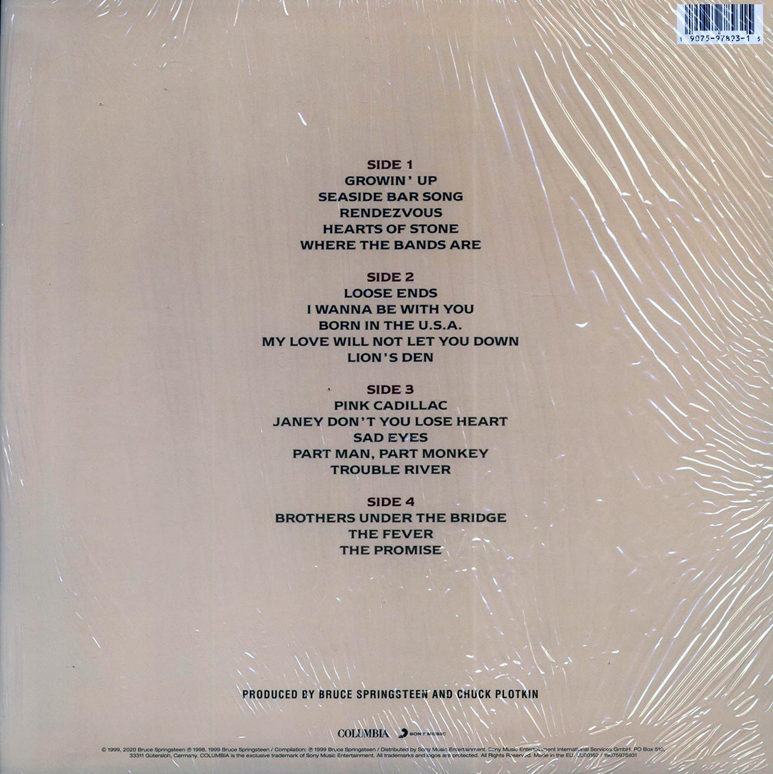 Bruce Springsteen - 18 Tracks (2xLP) vinyl LP back cover