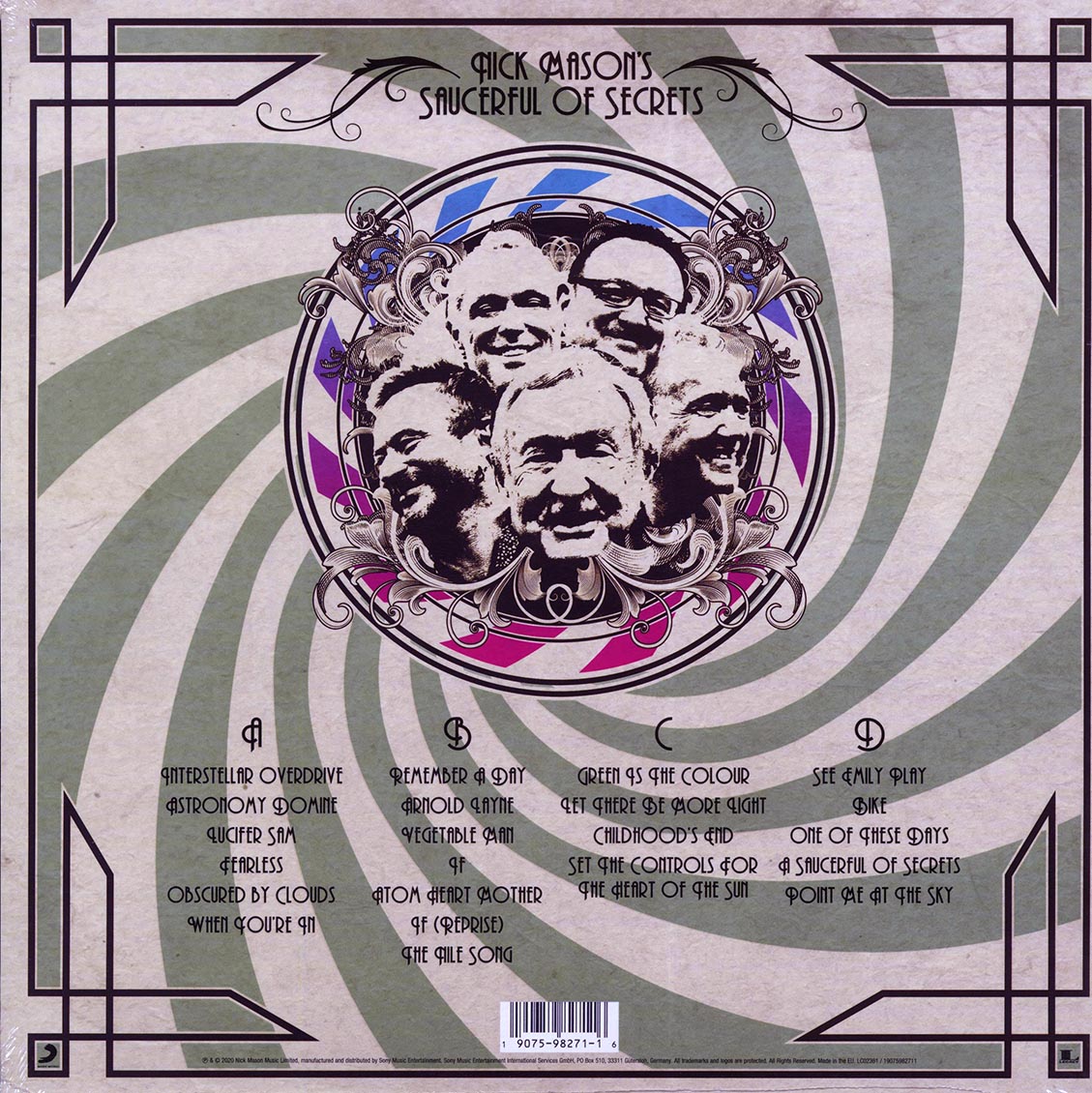 Nick Mason's Saucerful Of Secrets - Live At The Roadhouse (slipcase box set) (2xLP) vinyl LP back cover