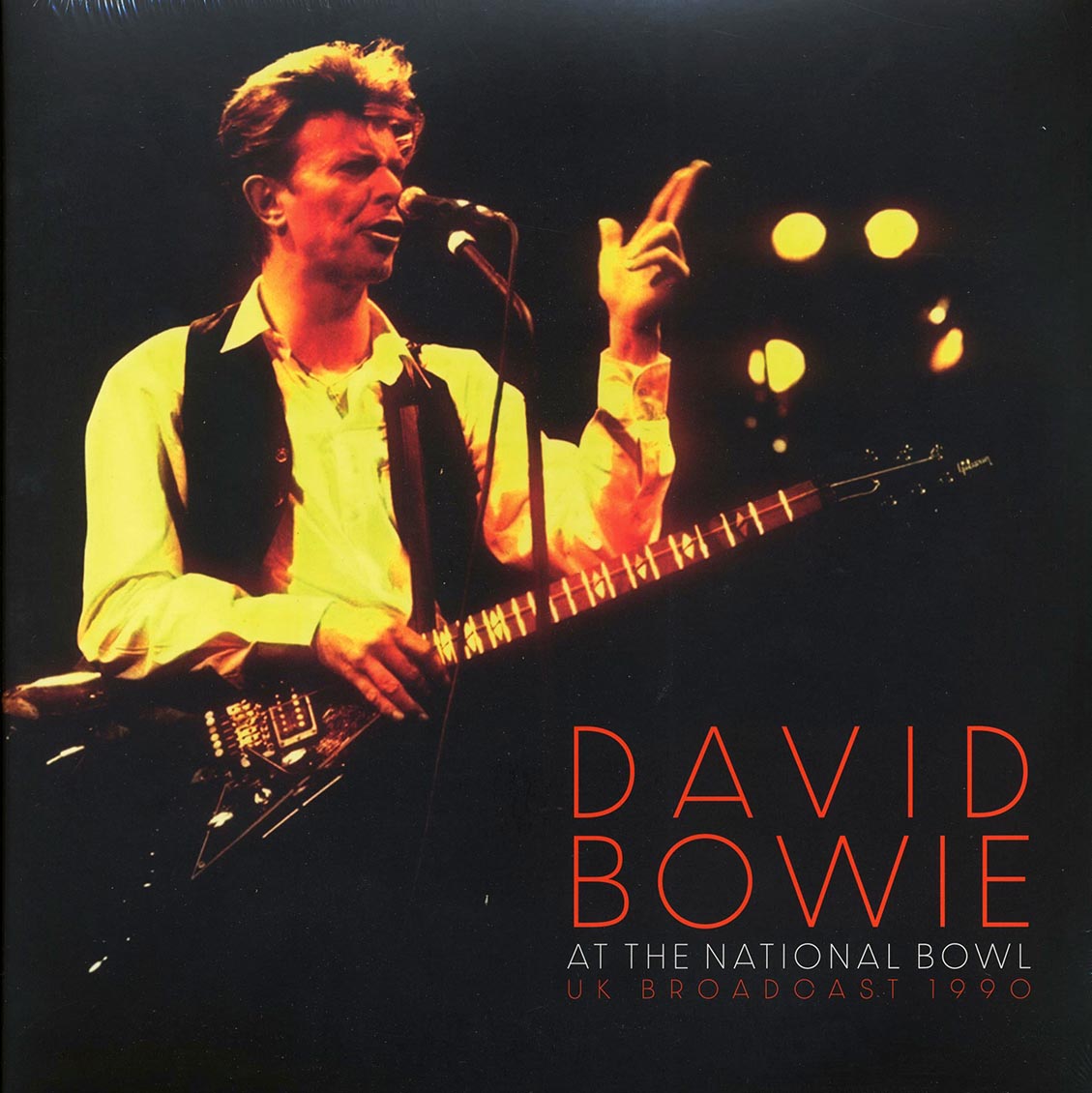 David Bowie - At The National Bowl UK Broadcast 1990: Milton Keynes, England, August 5th 1990 (2xLP) vinyl LP front cover