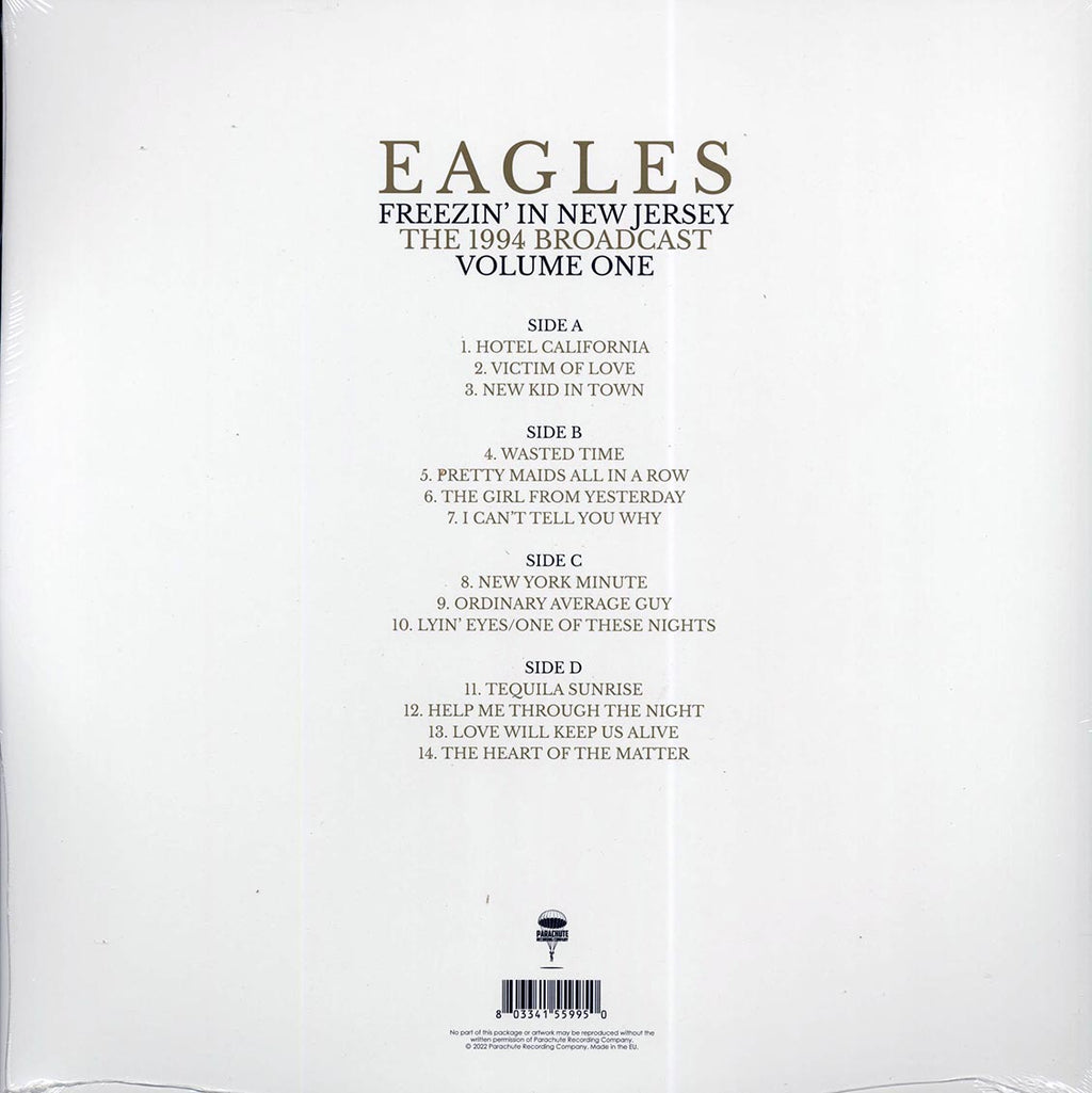 Eagles - Freezin' In New Jersey Volume 1 (2xLP) vinyl LP back cover