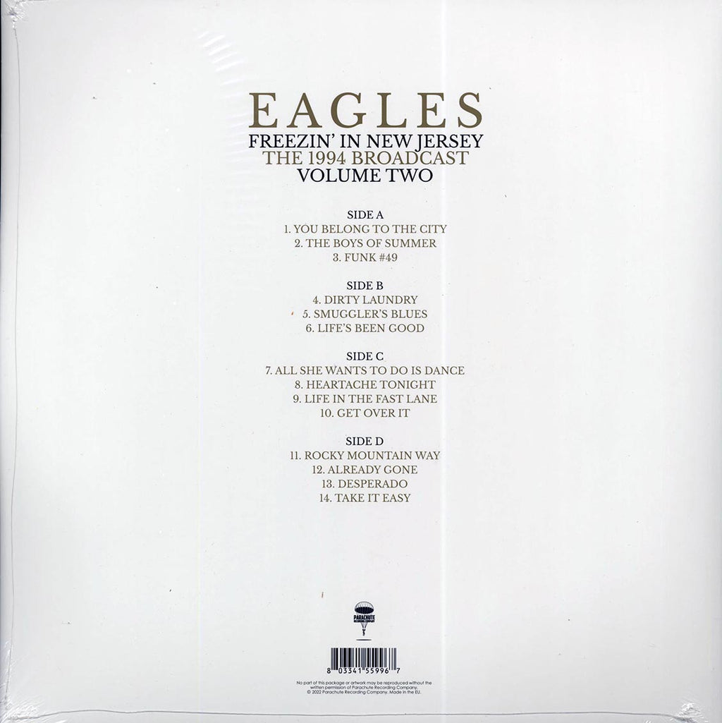 Eagles - Freezin' In New Jersey Volume 2 (2xLP) vinyl LP back cover