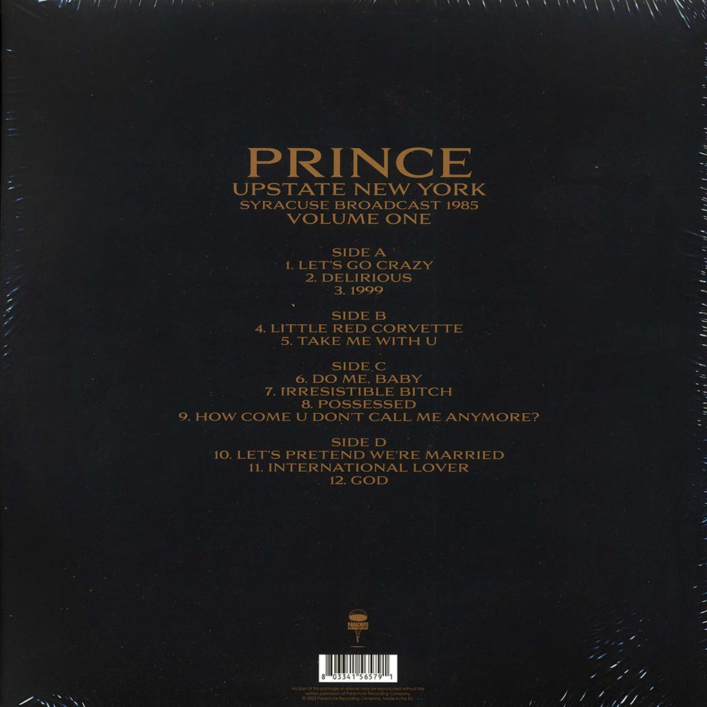 Prince - Upstate New York Volume 1: Syracuse Broadcast 1985 (2xLP) vinyl LP back cover