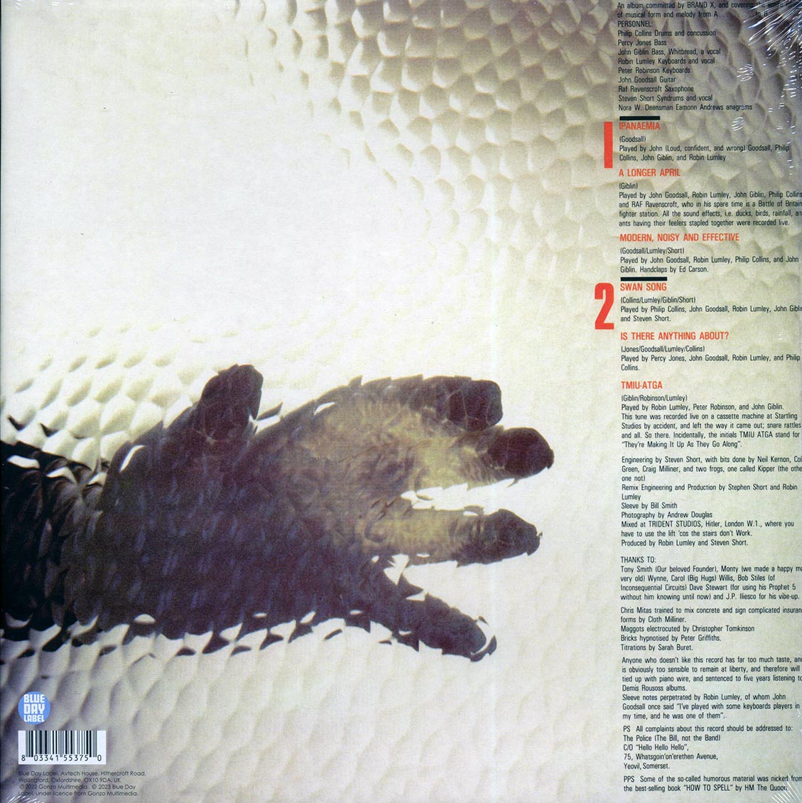 Brand X - Is There Anything About? vinyl LP back cover