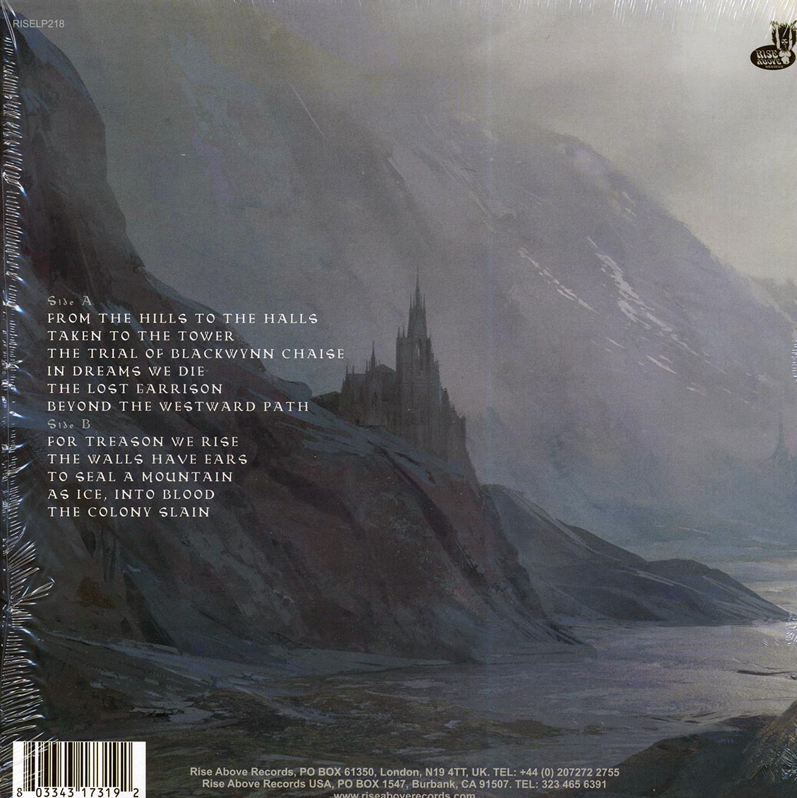 Age Of Taurus - The Colony Slain vinyl LP back cover