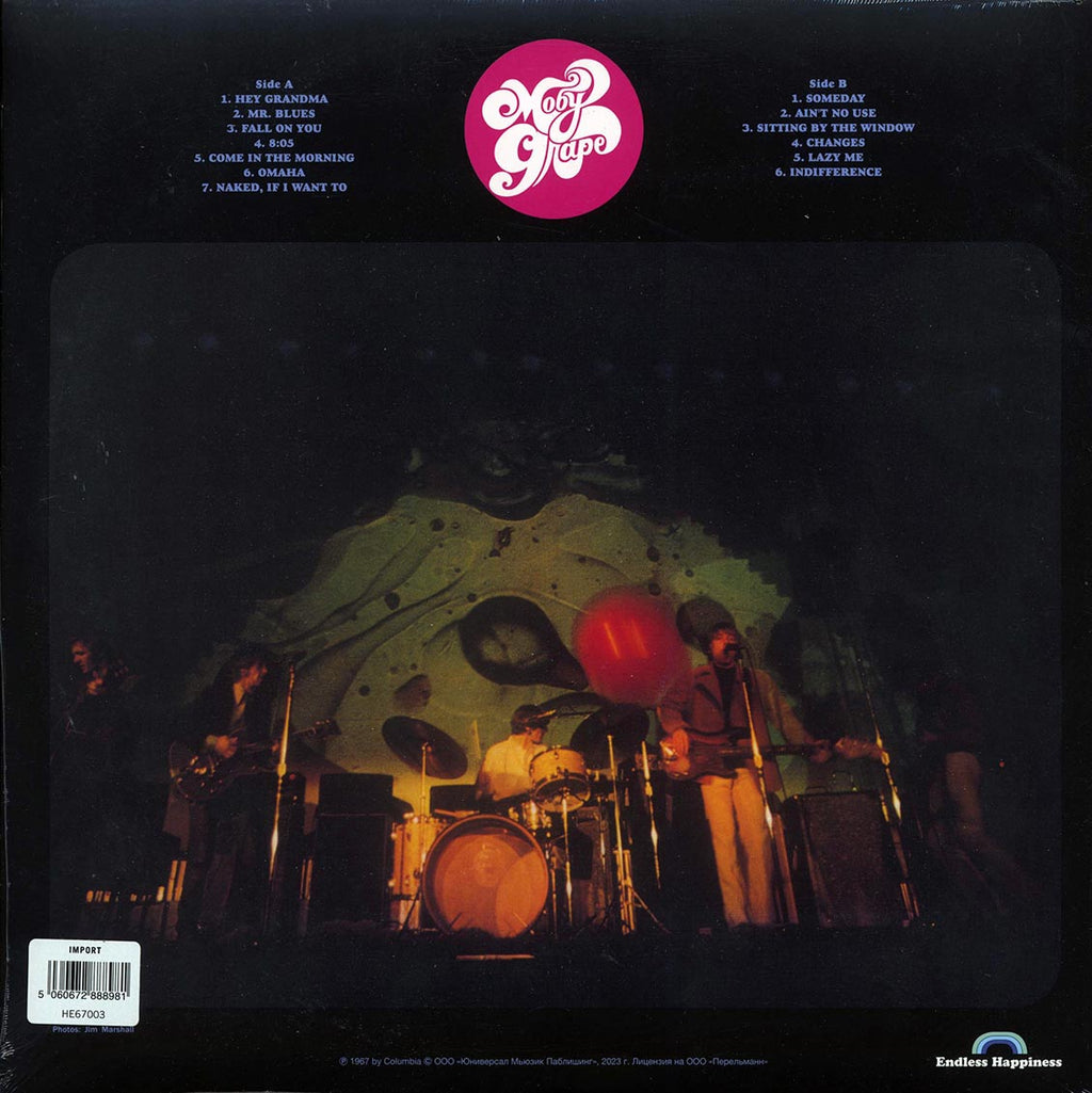 Moby Grape - Moby Grape vinyl LP back cover