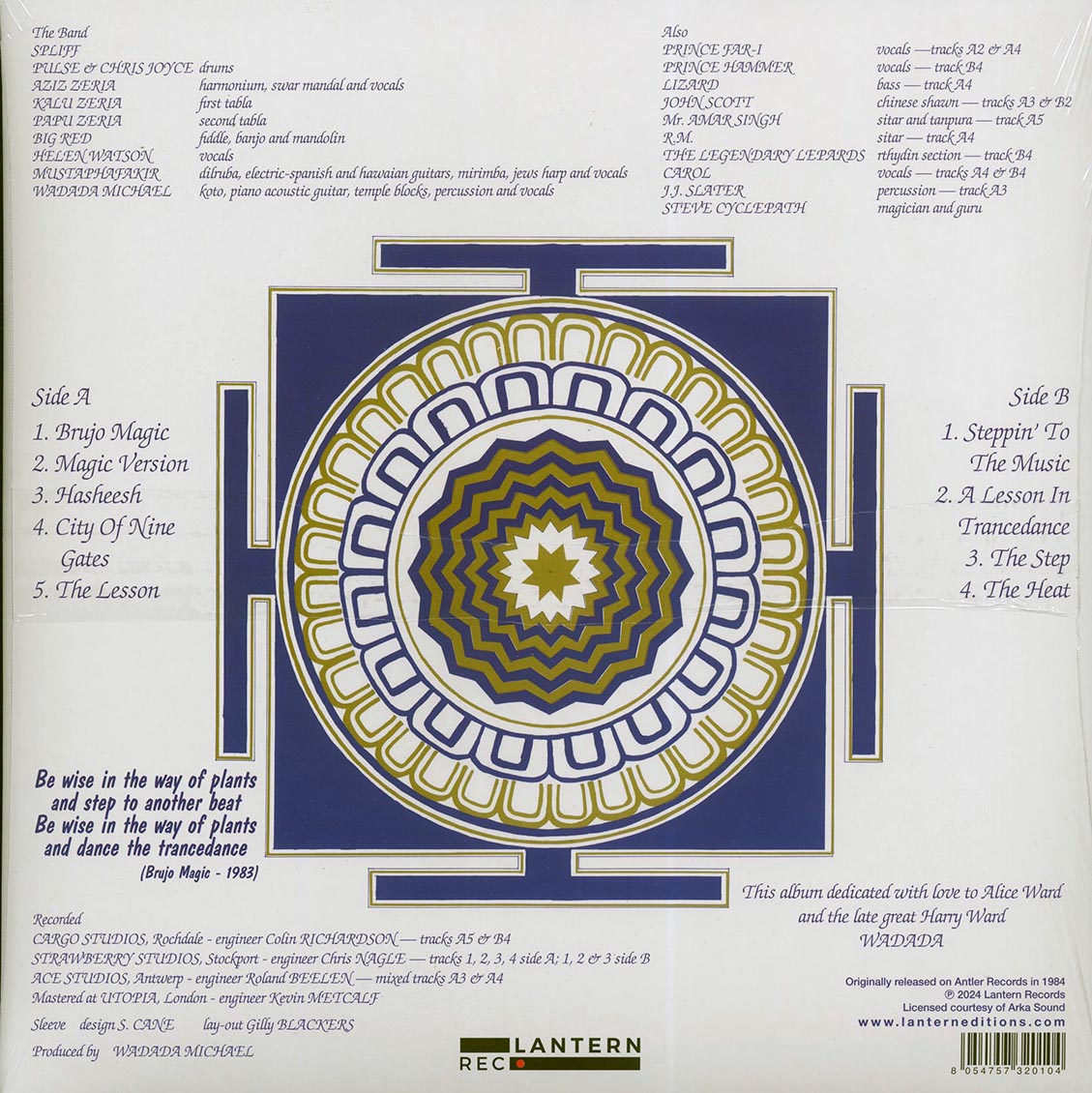 Suns Of Arqa, Prince Far I - Wadada Magic (RSD 2024) (ltd. ed.) (colored vinyl) vinyl LP back cover