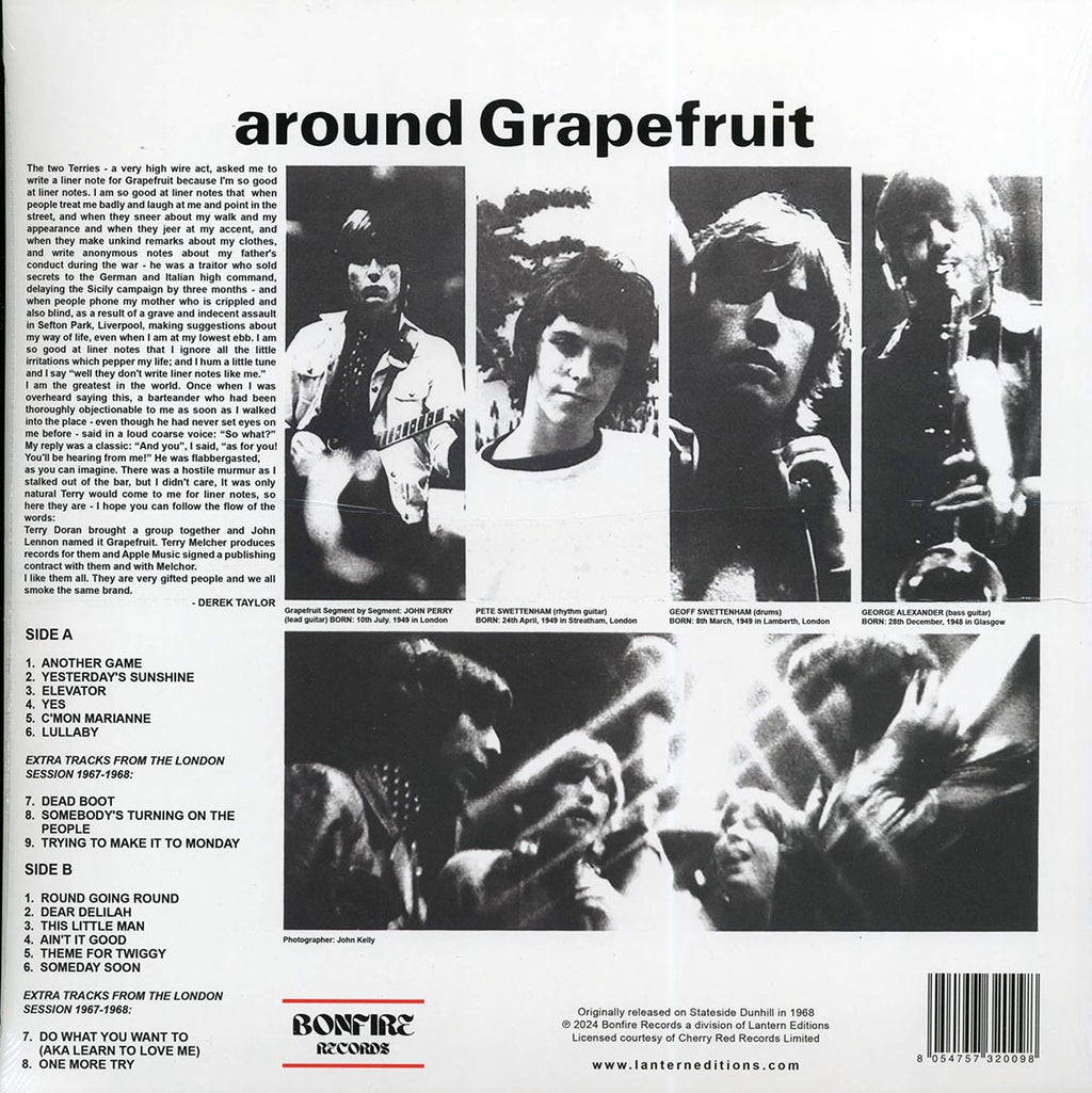 Grapefruit - Around Grapefruit (RSD 2024) (ltd. ed.) vinyl LP back cover