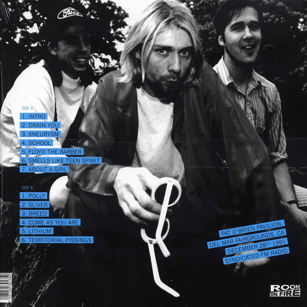 Nirvana - Pat O'Brien Pavilion Del Mar Fairgrounds: The Broadcast 1991 December 28th (ltd. ed.) (turquoise vinyl) vinyl LP back cover