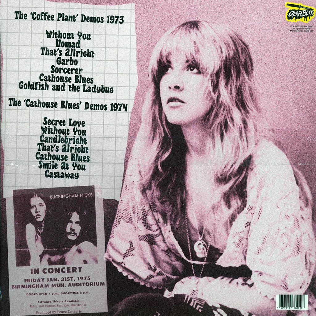 Buckingham Nicks (Stevie Nicks) - Before The Glitter Faded: Rare Demos 1973-1974 vinyl LP back cover