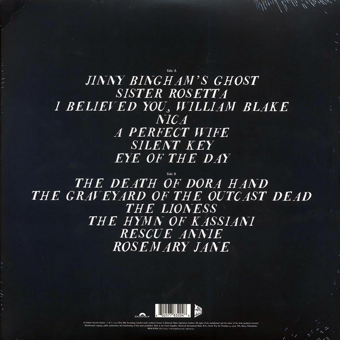 Frank Turner - No Man's Land vinyl LP back cover