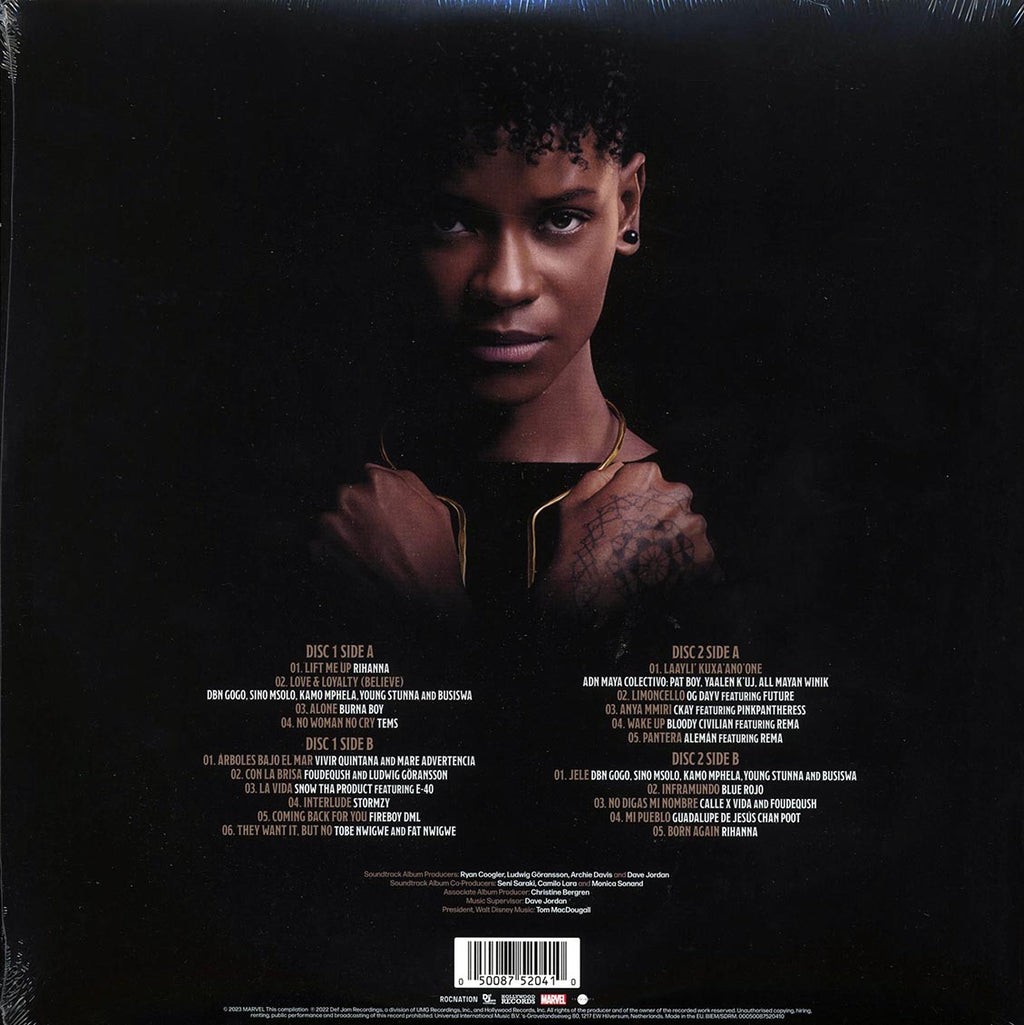 Rihanna, Burna Boy, Tems, Future, Etc. - Music From And Inspired By Black Panther: Wakanda Forever (2xLP) vinyl LP back cover