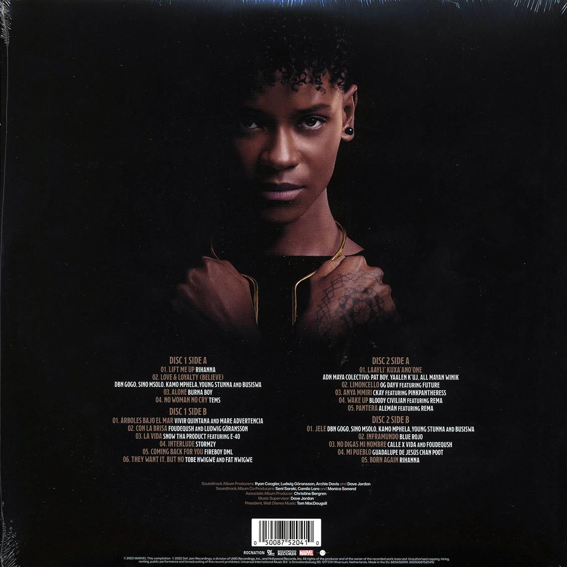 Rihanna, Burna Boy, Tems, Future, Etc. - Music From And Inspired By Black Panther: Wakanda Forever (2xLP) vinyl LP back cover