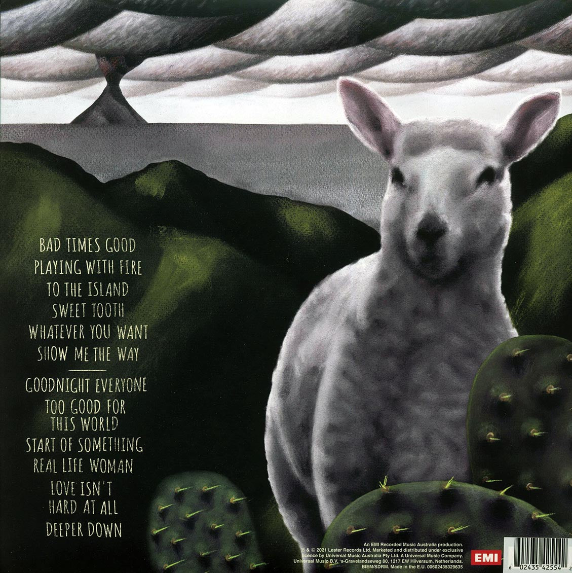 Crowded House - Dreamers Are Waiting (black/white/blue vinyl) vinyl LP back cover