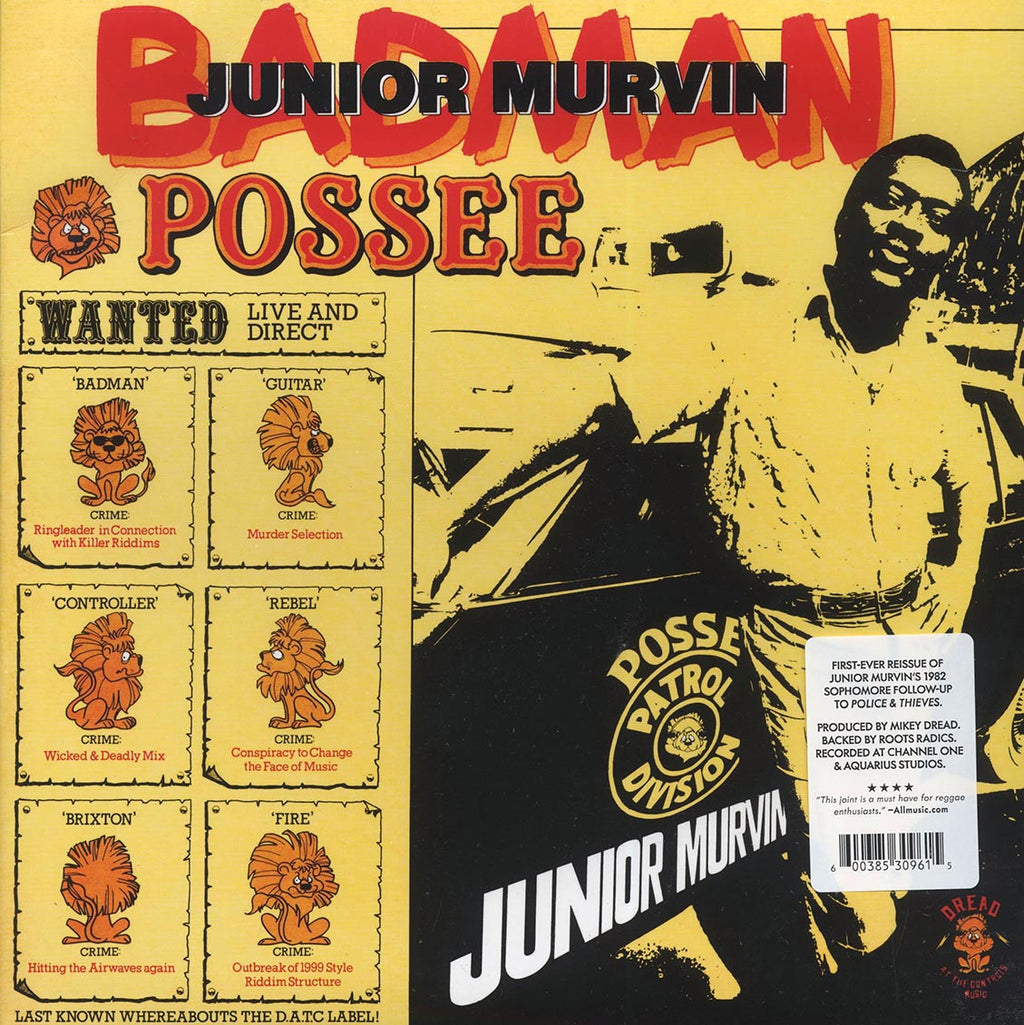 Jr. Murvin - Bad Man Possee (ltd. 500 copies made) vinyl LP front cover