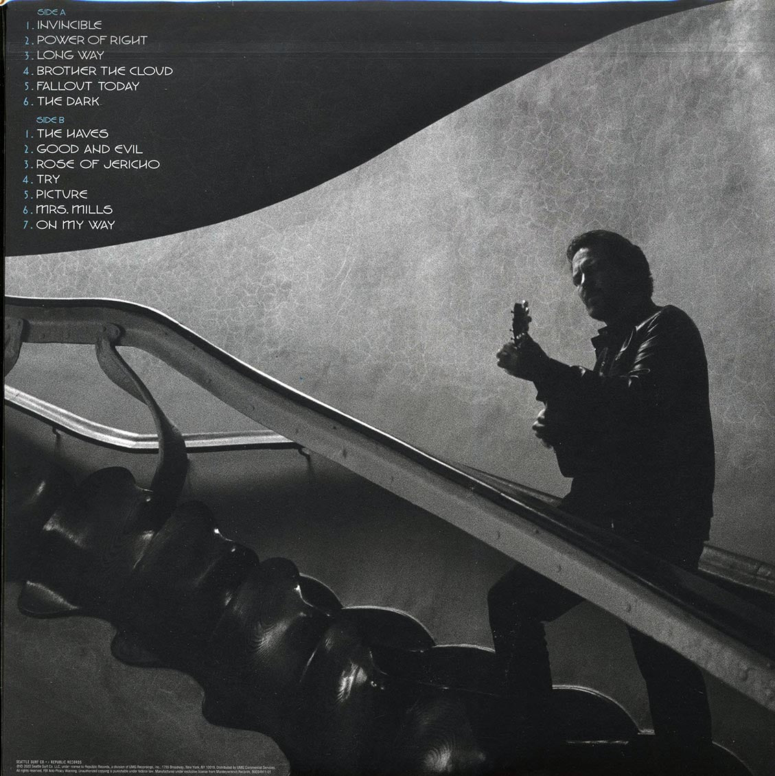 Eddie Vedder - Earthling vinyl LP back cover