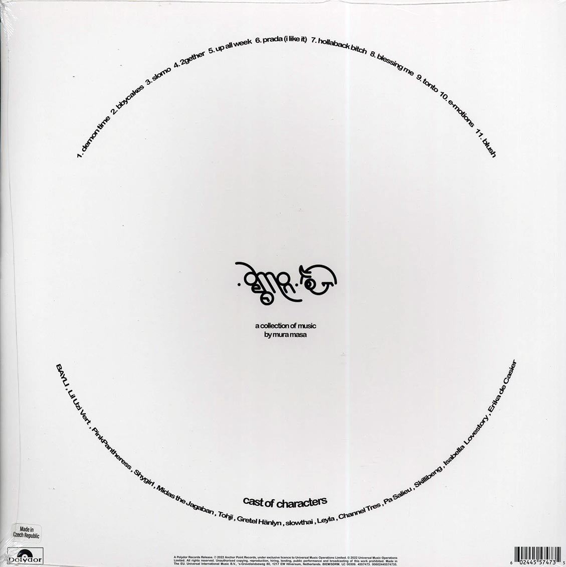Mura Masa - Demon Time (green vinyl) vinyl LP back cover