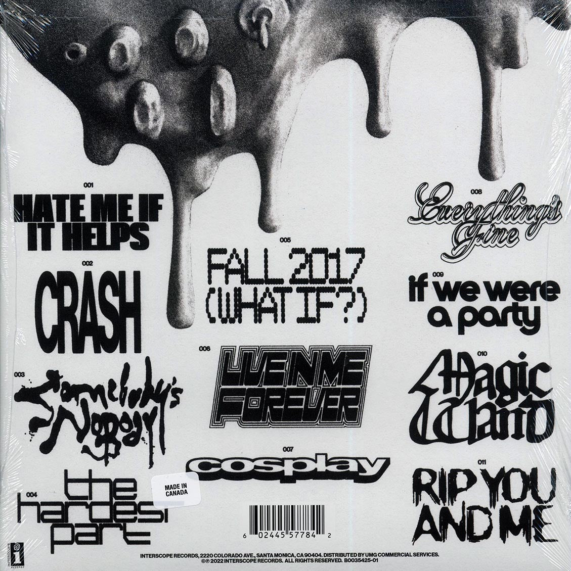 Alexander 23 - Aftershock vinyl LP back cover