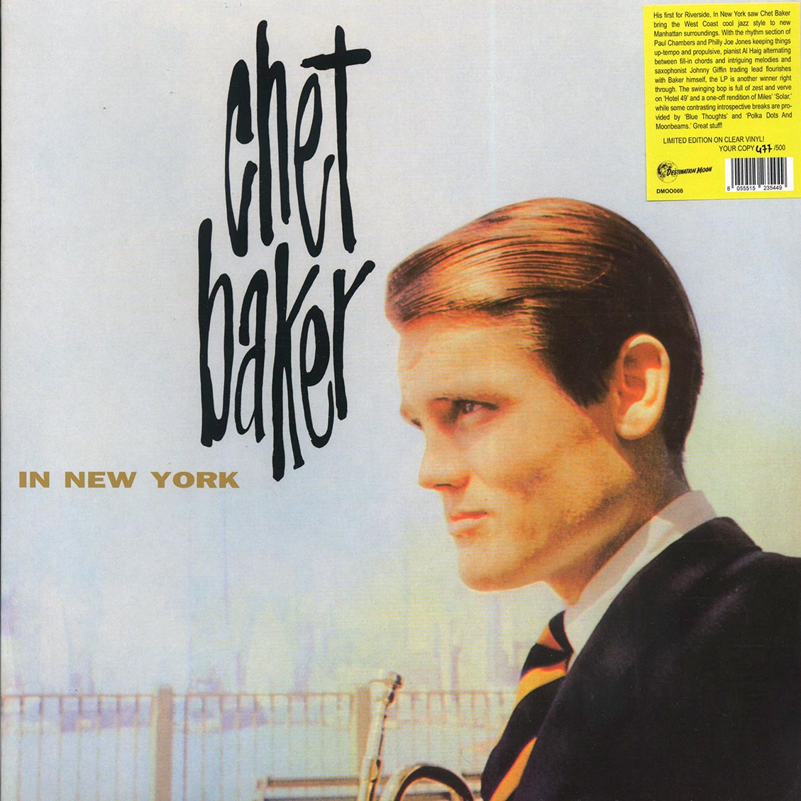 Chet Baker - In New York (ltd. 500 copies made) (clear vinyl) vinyl LP front cover