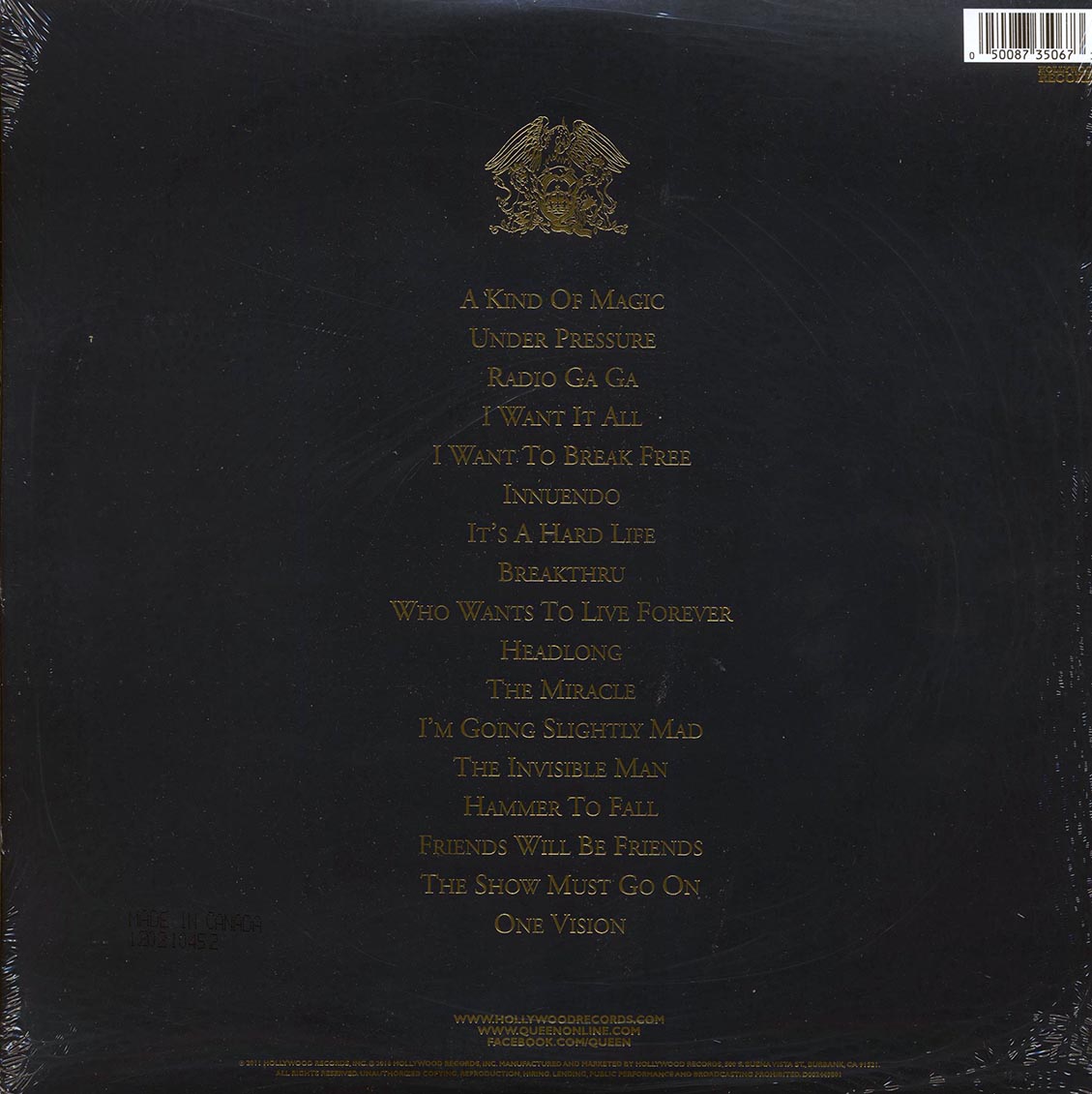 Queen - Greatest Hits II (2xLP) (180g) vinyl LP back cover